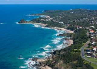 Aerial view of the coastline, Port Macquarie