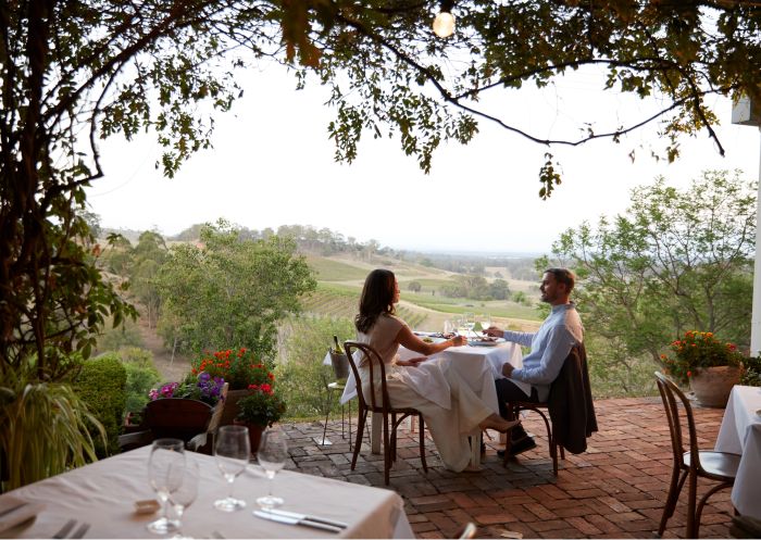 Bistro Molines, Mount View Couple enjoying food and drink at Bistro Molines, Mount View