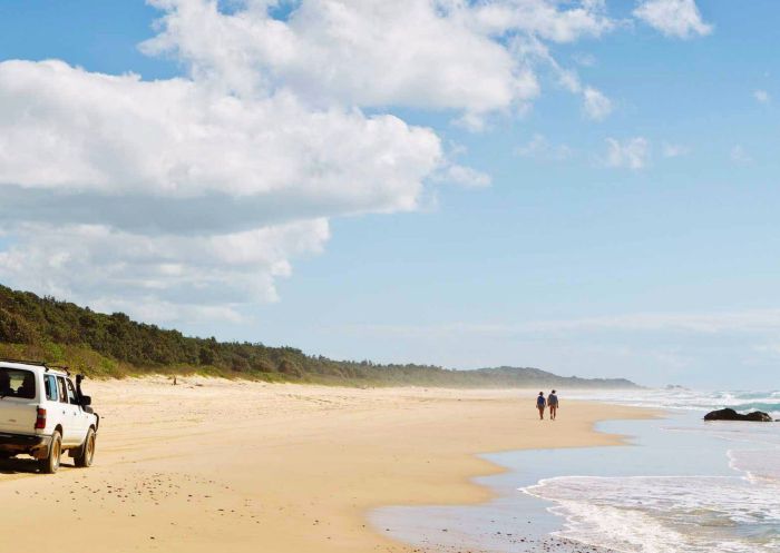 Bongil Bongil National Park, Coffs Coast - Credit: Rob Cleary 4WD vehicle on the beach at Bongil Bongil National Park, Coffs Coast