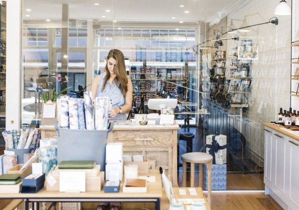 Shop interior at Bespoke Letterpress, Mittagong