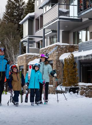 Family in Thredbo, Snowy Mountains