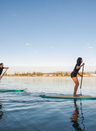 Stand Up Paddleboarding on Lake Illawarra. Nature, South Coast