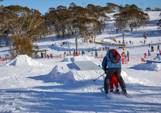 Mount Selwyn - learning to ski - Kosciuszko National Park