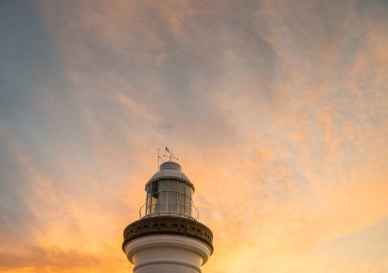 Point Perpendicular Lighthouse sitting on the Beecroft Peninsula at the northern entrance to Jervis Bay, South Coast